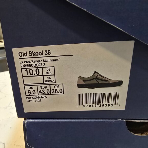 VANS Premium Old Skool 36 MENS SZ 10 Olive Green/Aluminum Grey Sneakers PARK - Picture 9 of 14